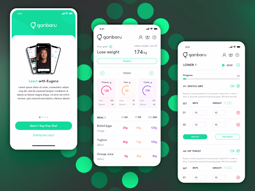 Ganbaru UI/UX design