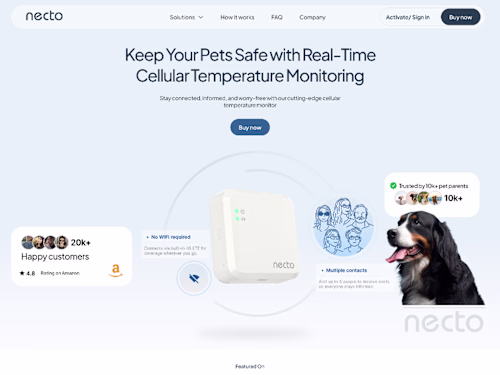 Necto Framer Landing Page Design and Development