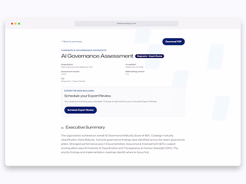 AI Governance Assessment & Reporting