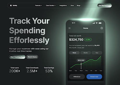 Saas Website Landing Page | Web Design | UI/UX Designer