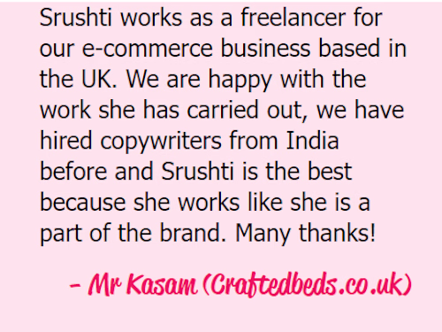 Srushti S | Copywriter