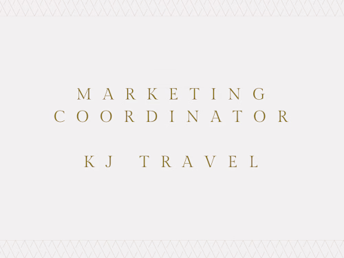 Marketing Coordinator- KJ Travel
