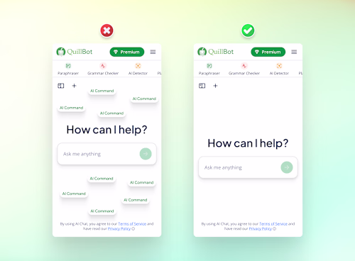 QuillBot AI Chat Product Design