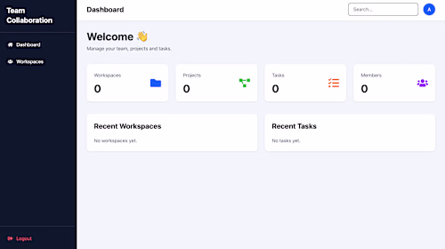 Built a full-stack team collaboration