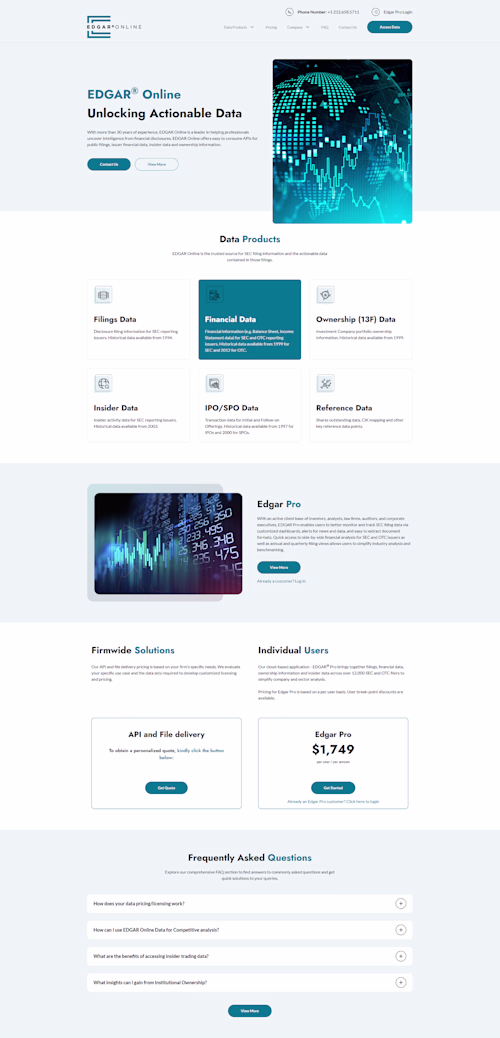 FinTech/SaaS WordPress (Elementor) Design &