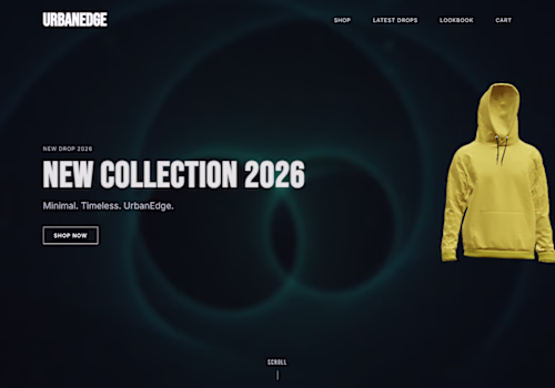 Modern streetwear ecommerce experience with