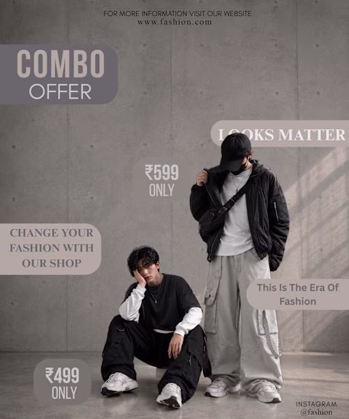Designed a modern fashion advertisement