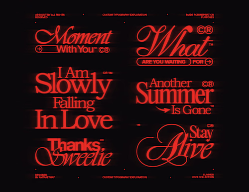 Summer 2023 - Typography Exploration :: Behance