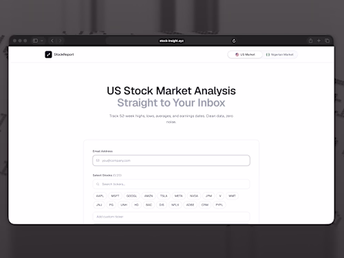 Development of Stock Report: Automated Stock Insights Tool