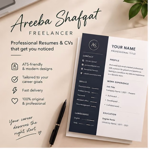 I design professional, ATS friendly resumes and CVs that hel...