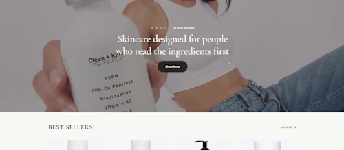 Custom Shopify Store for Clean Skincare Brand