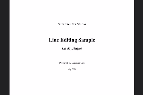 Line Editing Sample: Fiction Excerpt
This