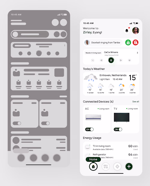 From low-fidelity wireframe to high-fidelity