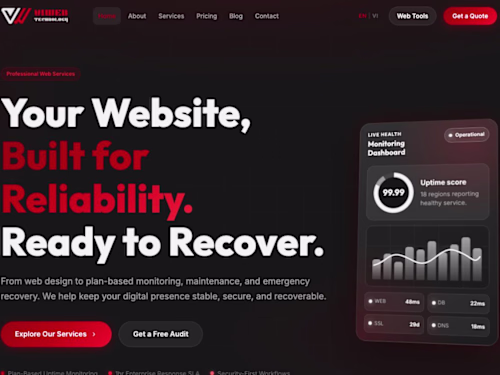 ViWeb Technology Website Operations and Recovery