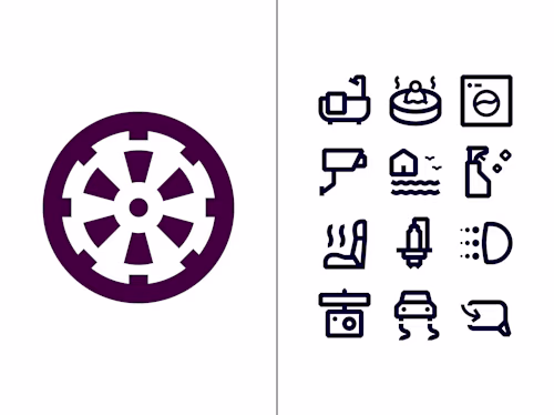 Car features and property amenities icons
