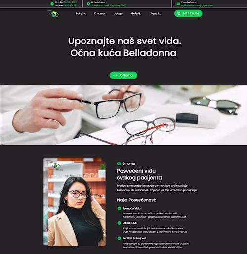 Optika Jagodina – Modern WordPress Website for Local Optical...