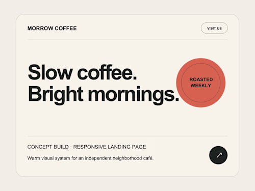 Morrow Coffee Landing Page Concept