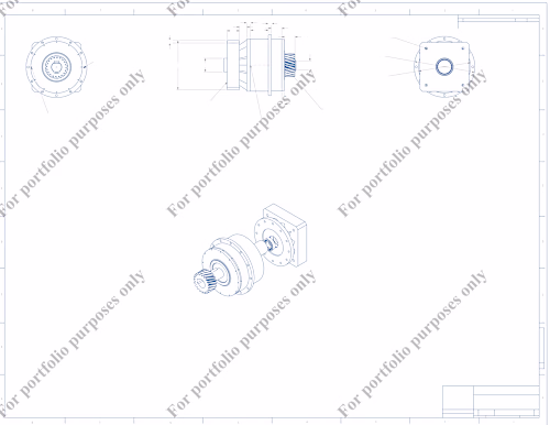 Planetary Gearbox - Technical Drawing