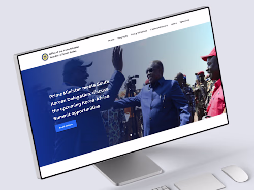 Prime Minister Landing Page Design