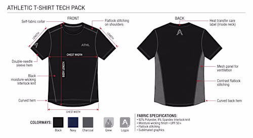 Apparel Tech Pack & 2D Flat Mockup Service