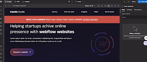 webflow project