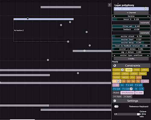 Microtonal Piano roll