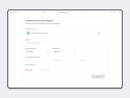 Purchase Order App
