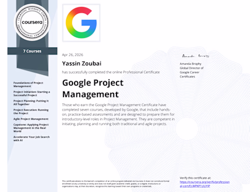 Google Certified: Professional Project Management