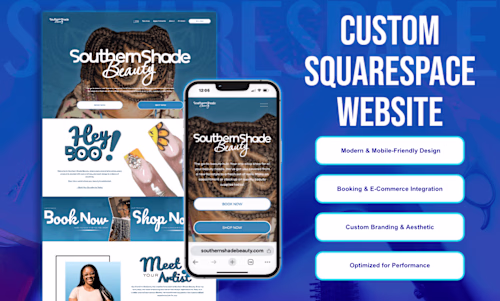 Stunning Squarespace Website for Southern Shade Beauty