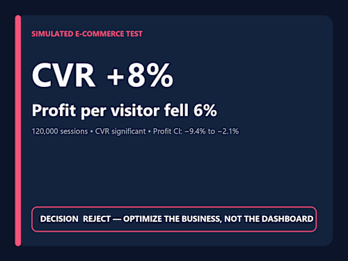 CVR Rose 8%, but Profit per Visitor Fell 6%