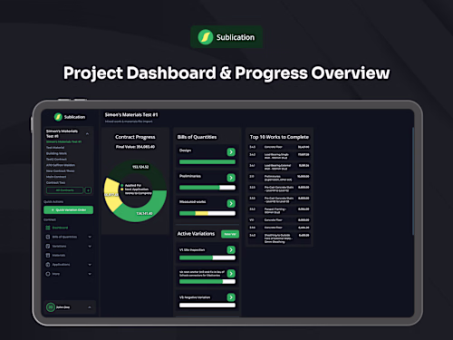 Development of Sublication Construction Management Platform