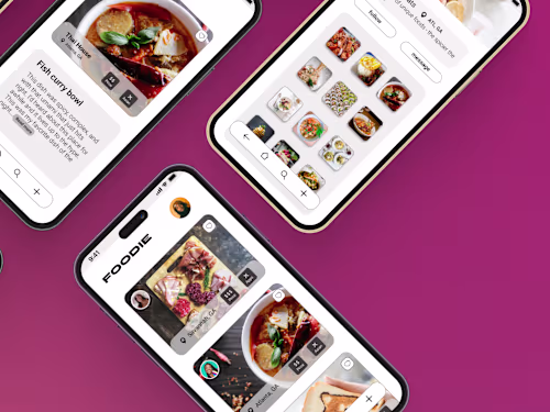 Mock mobile food app