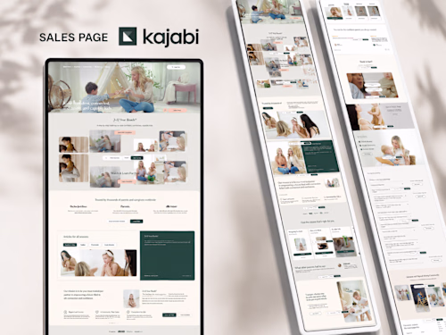 Kajabi Sales Page for Parenting