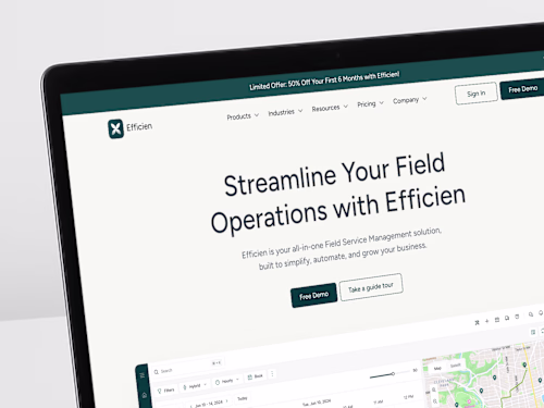 Efficien - Field Service Management Software Landing Page