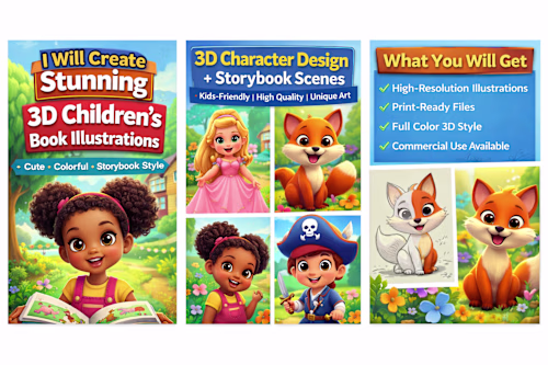 3D Children’s Book Illustration & Character Design
