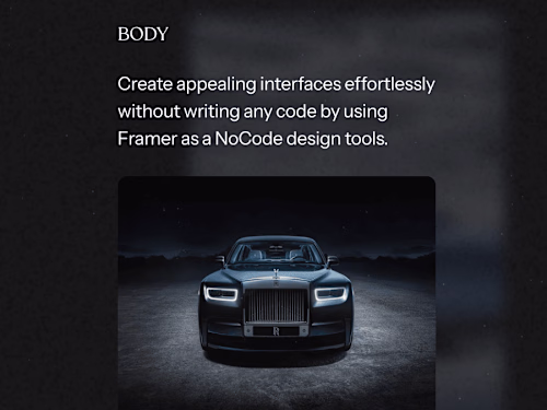 Rolls Royce- Framer
