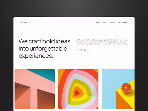 Ultras Website Template Design