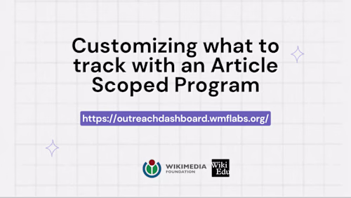Customizing what to track with an Article Scoped Program