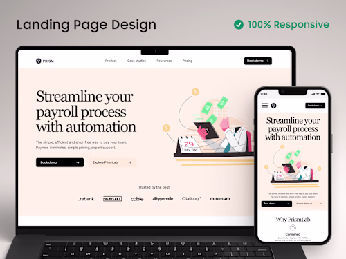 Clean SaaS Landing Page Design