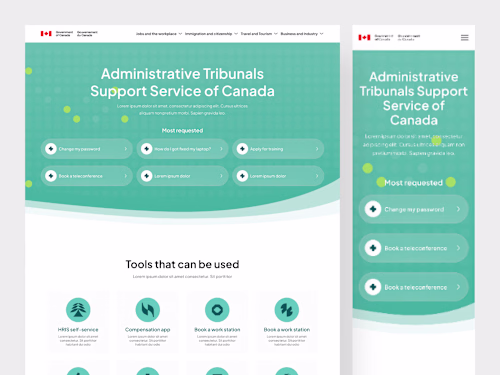 ATSSC Canada Landing Page