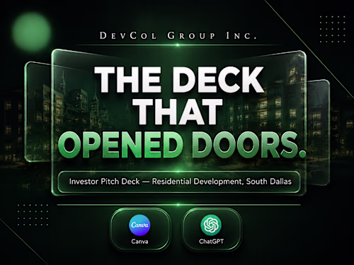 Pitch Deck Design — DevCol Group Inc.