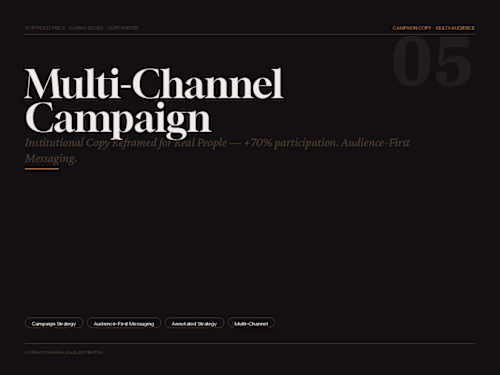 Training Program Engagement Campaign (multi-audience