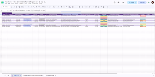 Created a structured client onboarding system using Google F...