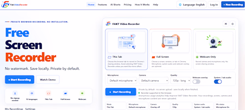 FAKT Video Recorder - Browser-Based Video Recording Platform