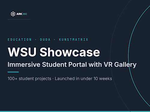 WSU: Immersive Student Showcase Portal with VR Gallery
