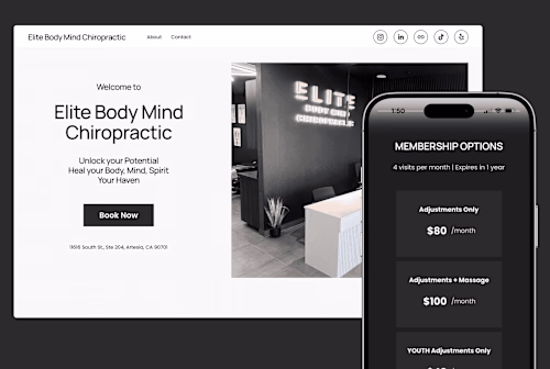 Elite Body Mind Chiropractic Website Redesign
