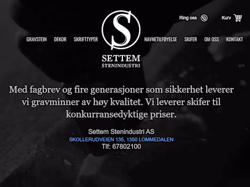 Settem steinindustri AS Gravsteiner i alle prisklasser