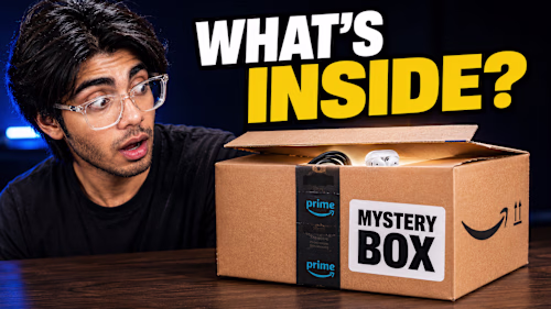 YouTube mystery-box thumbnail designed to
