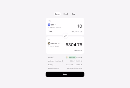 Crypto Swap UI Concept – Smooth, Simple, Secure