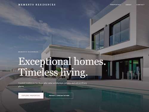 Memento Residences — Bespoke Editorial